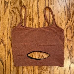 Brown Crop Top